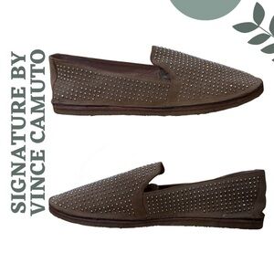 Vince Camuto Studded Suede Loafers Size 11